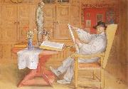 self-portrait in the Studio Carl Larsson